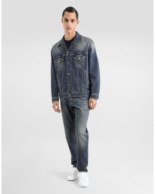 Dolce & Gabbana Gray Giubbotto for men