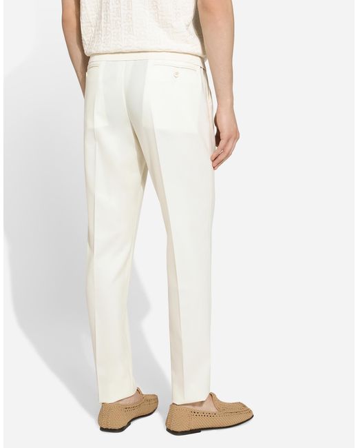 メンズ Dolce & Gabbana Tailored Flannel Pants White