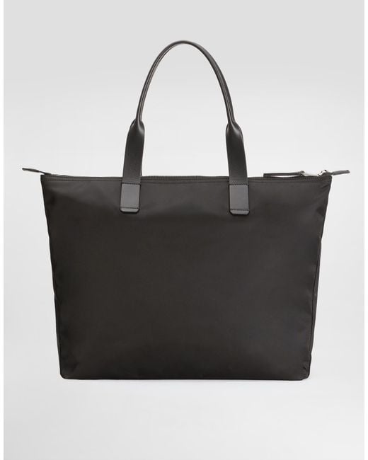 Dolce & Gabbana Black Shopping Nylon And Smooth Calfskin for men