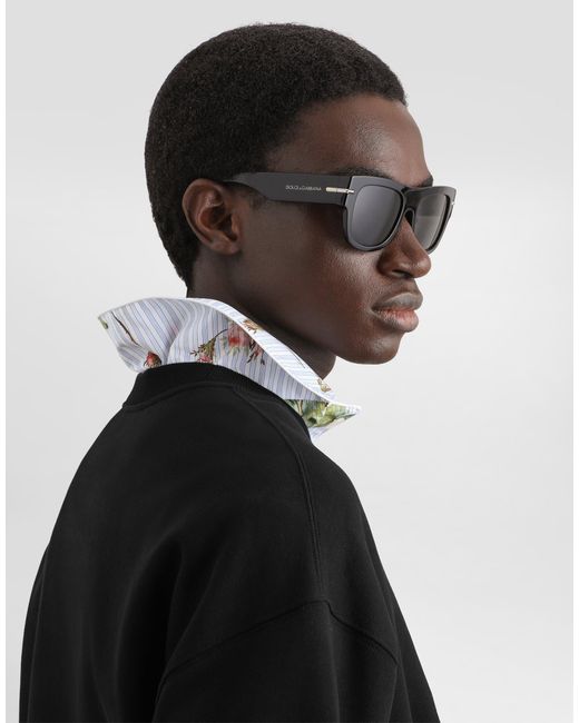 Dolce & Gabbana Black Felpa Giroc..Lung for men