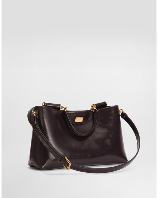 Dolce & Gabbana Black Medium Vittoria Calfskin Handbag