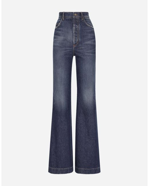 Dolce & Gabbana Blue Flared Denim Jeans