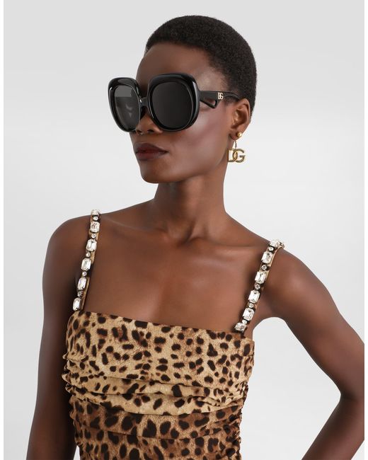 Dolce & Gabbana Natural Leo- Charmeuse Dress