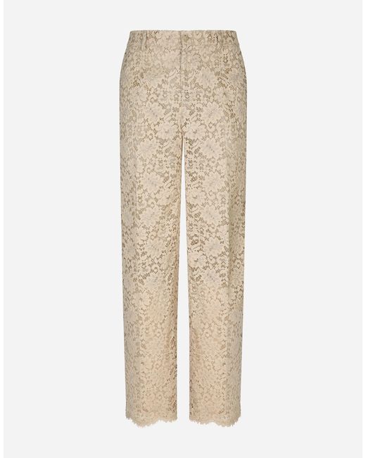 Pantalón De Encaje Cordonetto Dolce & Gabbana de hombre de color Natural