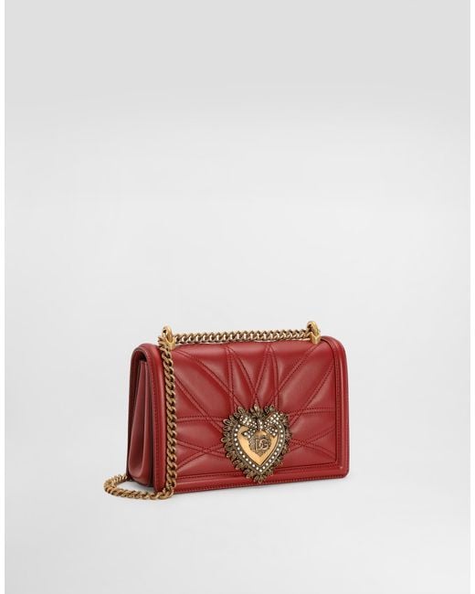 Dolce & Gabbana Red Medium Devotion Shoulder Bag
