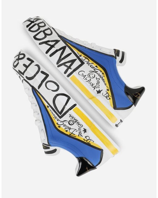 Dolce & Gabbana Blue Limited Edition Portofino Sneakers for men