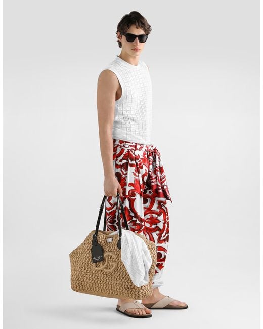 Dolce & Gabbana Red Pantalone for men