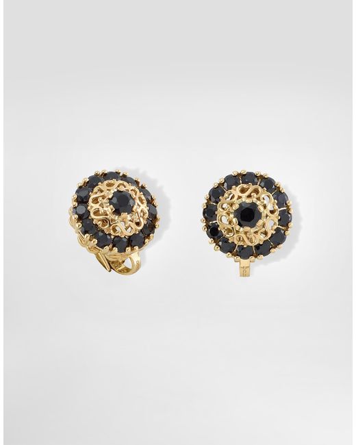 Dolce & Gabbana White Sicily Earrings 18-Carat And Sapphires