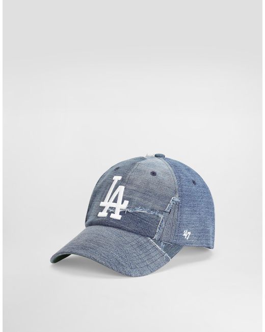Dolce & Gabbana Blue X '47 Los Angeles Dodgers Denim Patchwork Baseball Cap for men