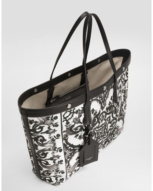 Dolce & Gabbana Shopper Aus Canvas Muschelprint in Black für Herren