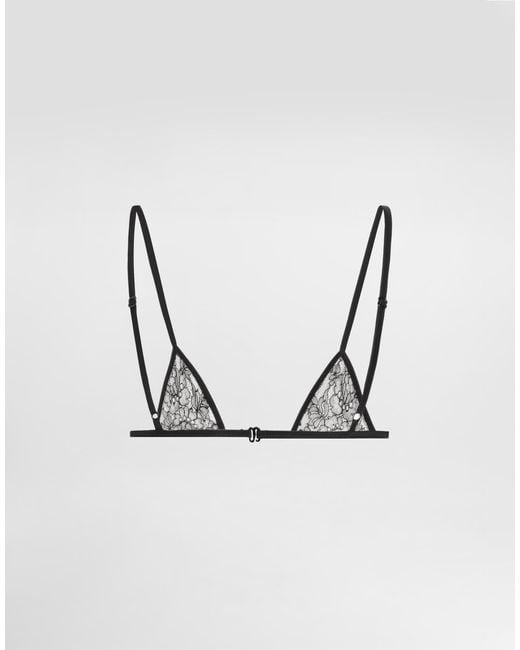 Dolce & Gabbana Blue Micro Lace Bra
