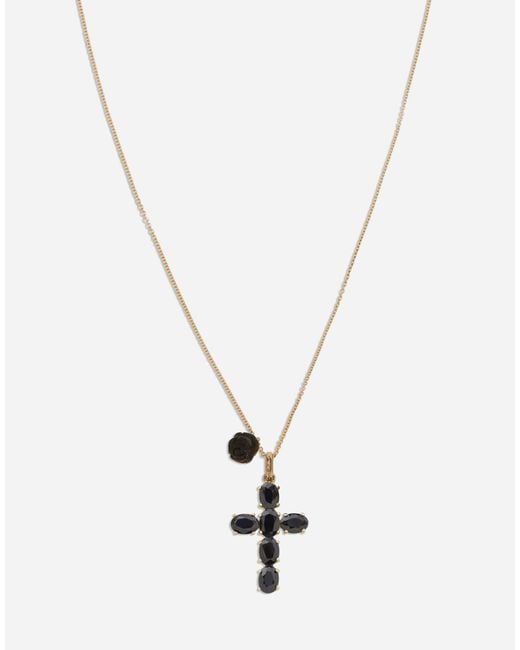Dolce & Gabbana White Family Pendant With Sapphires