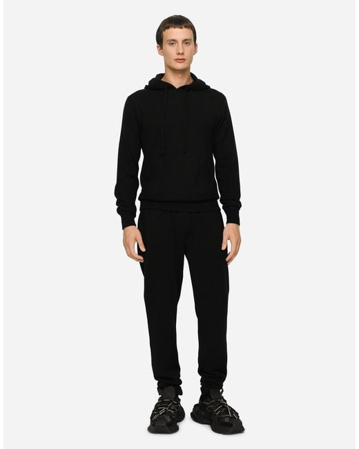 Dolce & Gabbana Jogginghose Aus Kaschmir Mit Dg-Logo in Black für Herren