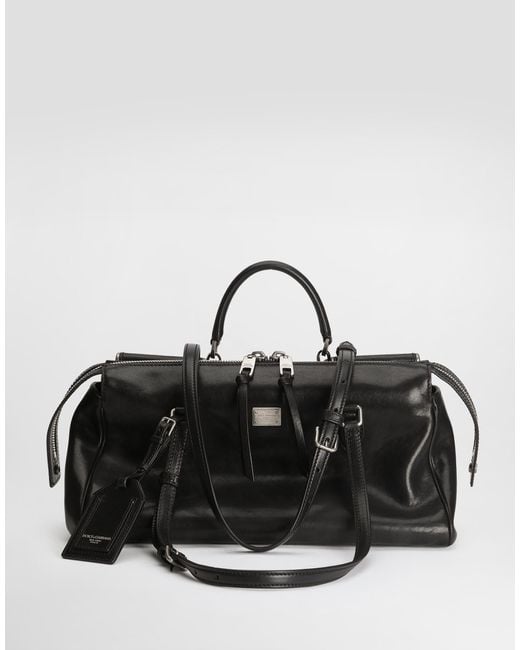 Dolce & Gabbana Black Vittoria Calfskin Bag