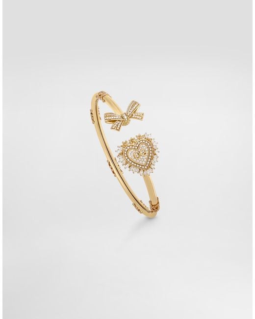 Dolce & Gabbana White Devotion Bracelet 18 Carat And Diamonds