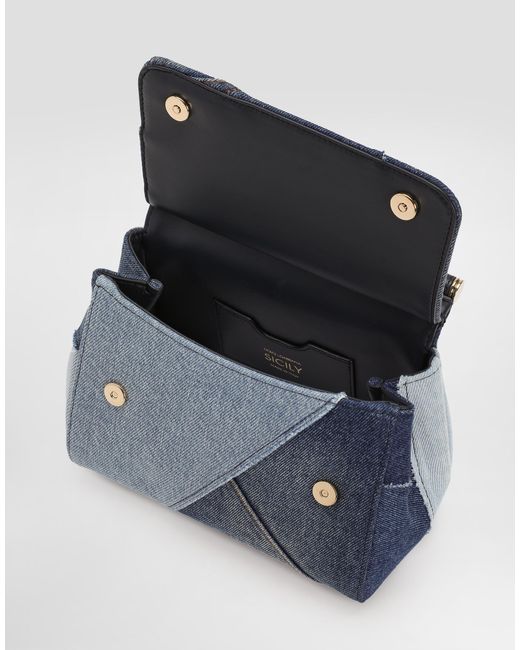 Dolce & Gabbana Blue Small Sicily Bag