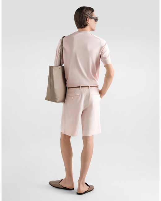 Dolce & Gabbana Pink Pull Girocollo M/C for men