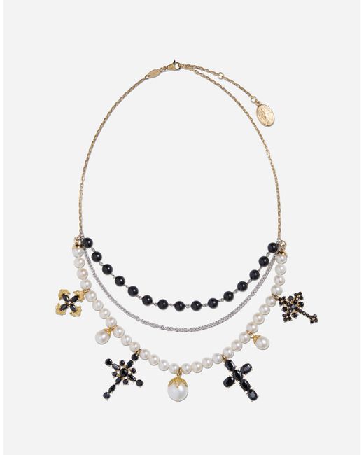 Dolce & Gabbana Metallic 18K And Sicily Sapphire Necklace