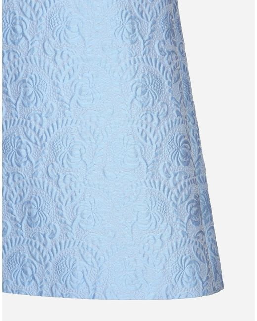 Abito Corto A Line di Dolce & Gabbana in Blue
