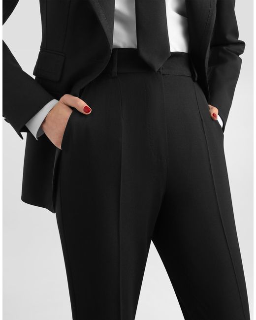 Pantalon En Sergé Bi-Stretch Dolce & Gabbana en coloris Black