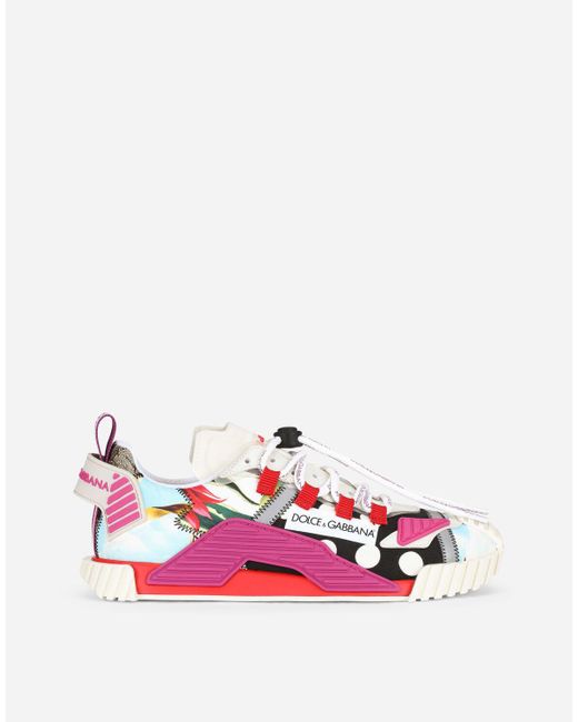 Dolce Gabbana Patchwork Fabric Ns1 Sneakers Lyst