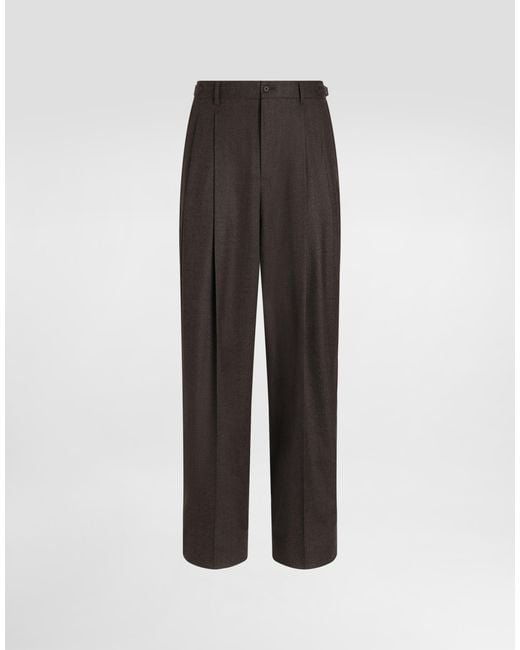 Dolce & Gabbana Multicolor Wool Trousers for men