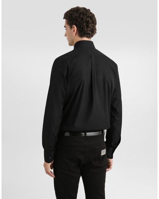Dolce & Gabbana Hemd Martini Aus Popeline in Black für Herren