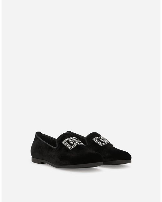 Slipper De Terciopelo Dolce & Gabbana de hombre de color White
