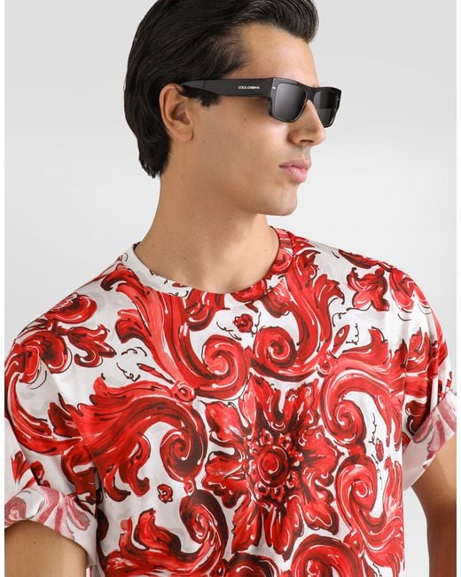 Dolce & Gabbana Red T-Shirt M/Corta Giro for men