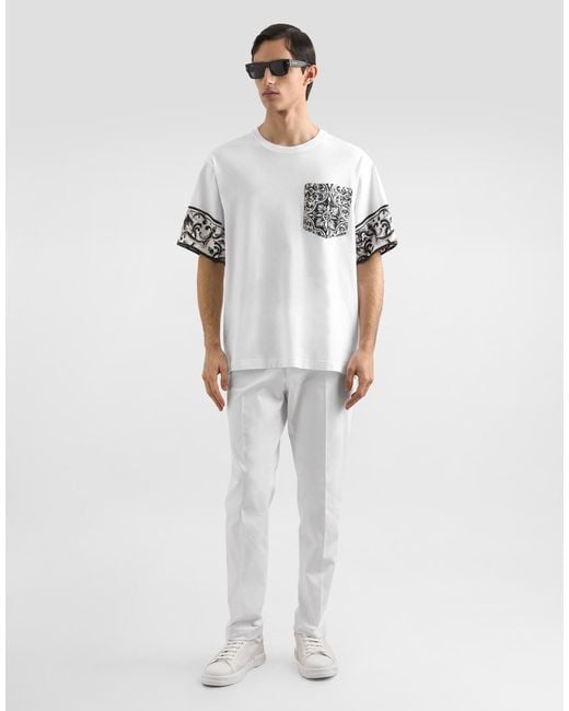 Dolce & Gabbana マヨリカプリント ショートスリーブ Tシャツ マルチカラーのメンズ マヨリカプリント ショートスリーブ T