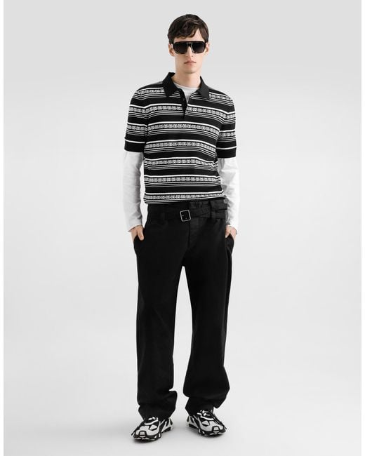 Dolce & Gabbana White Cotton T-Shirt With Embroidery for men