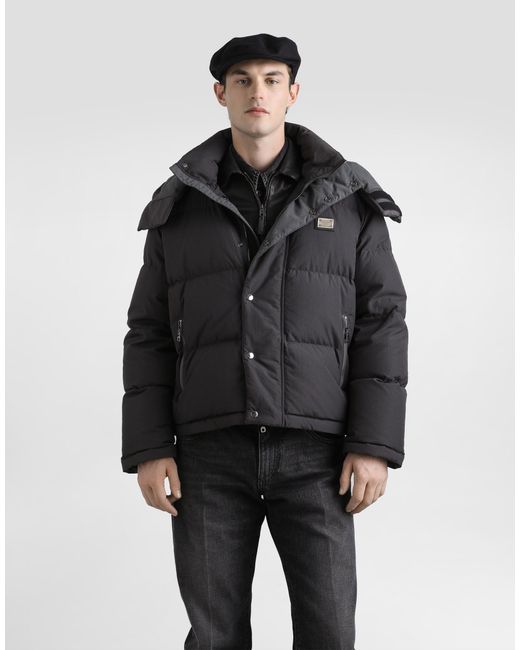 Dolce & Gabbana Black Padded And Quilted Jacket for men