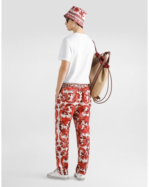 Dolce & Gabbana Red Pantalone for men