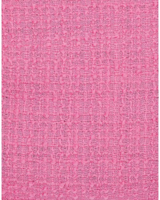 Dolce & Gabbana Pink Raschel Tweed Crop Top With Straps