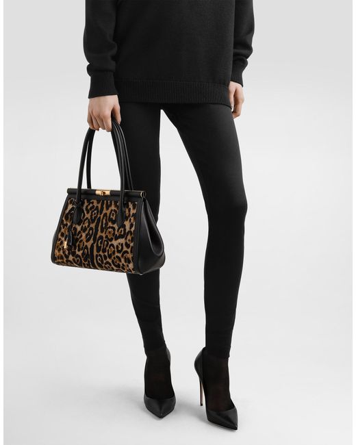Dolce & Gabbana Marlene Everyday Bag With Thread Embroidery Black