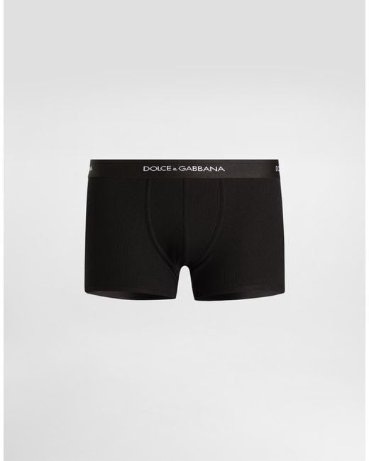 Dolce & Gabbana Black Cotton Jersey Regular-Fit Boxers for men