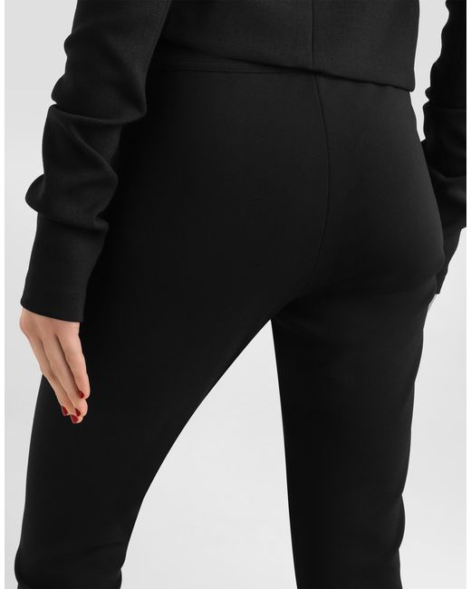 Dolce & Gabbana Black Milano Stitch Jersey Leggings�