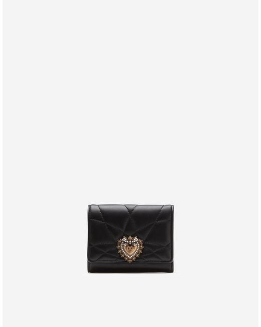Dolce & Gabbana Black Small Continental Devotion Wallet