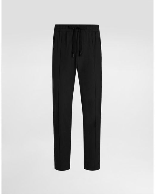 Dolce & Gabbana Black Canvas Joggers for men