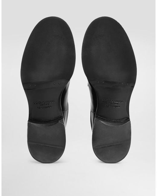 Dolce & Gabbana White Calfskin Derby Shoes for men