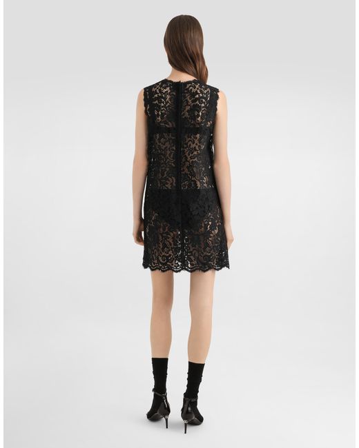 Dolce & Gabbana Black Cordonetto Lace Dress