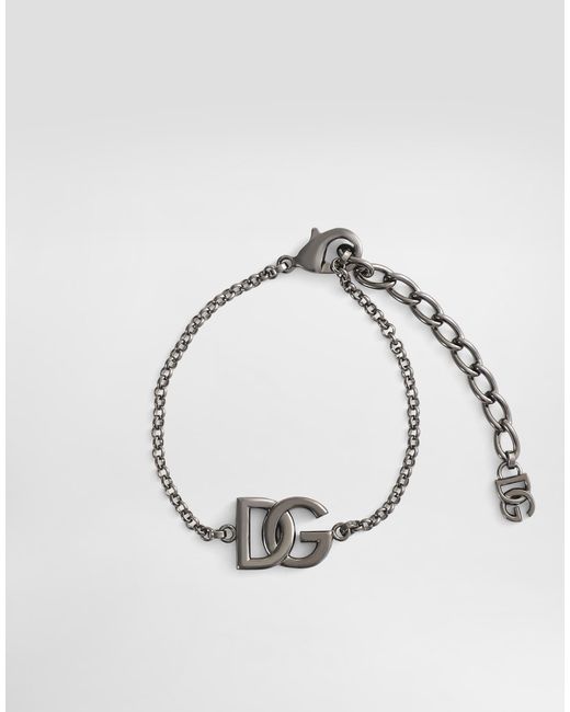 Dolce & Gabbana Metallic Dg Logo Bracelet for men