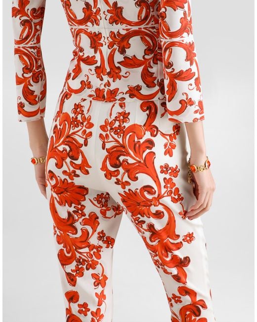 Dolce & Gabbana Red Leggings