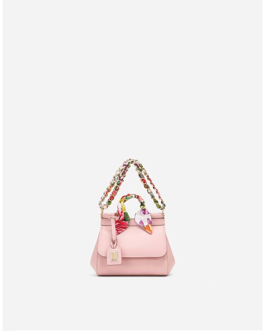 Sicily Small Handbag - Dolce & Gabbana - Cyclamen - Leather