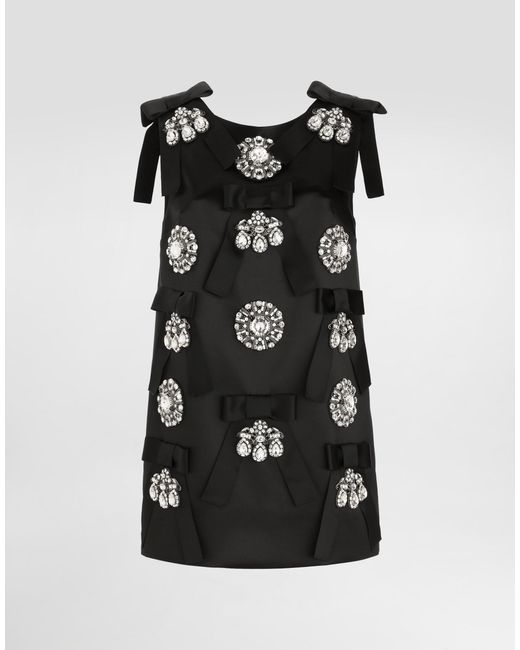 Dolce & Gabbana Black Dress With Embroidery