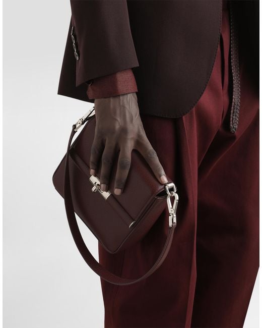Dolce & Gabbana Purple Deerskin Bag for men