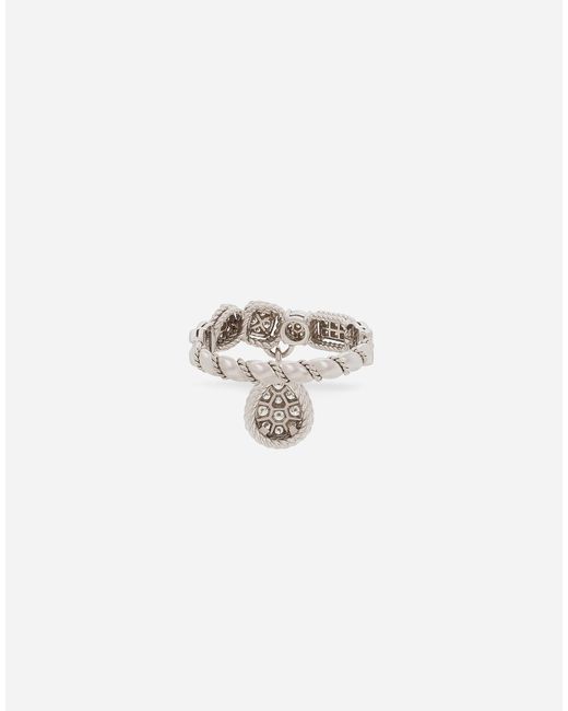 Bague Easy Diamond en or blanc 18 ct avec pavé de diamants Dolce & Gabbana  en coloris Blanc | Lyst
