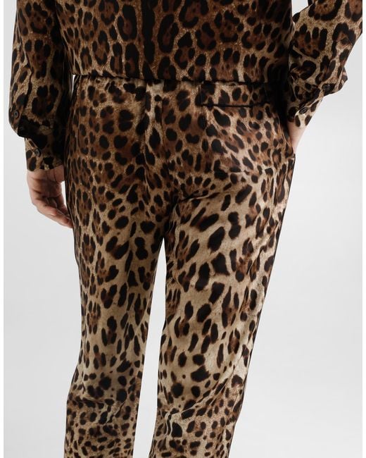 Dolce & Gabbana Natural Silk Pajama Pants for men