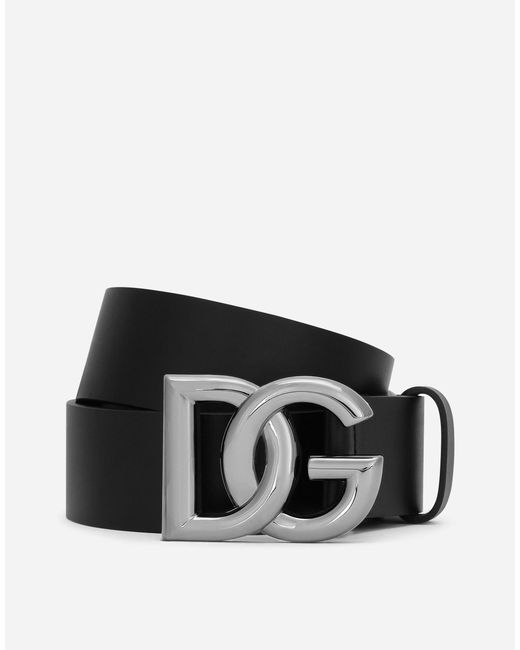 Dolce & Gabbana Ledergürtel mit DG-Logo in Black für Herren