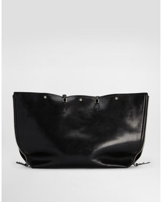 Atene Calfskin Shopping Bag Dolce & Gabbana pour homme en coloris Black